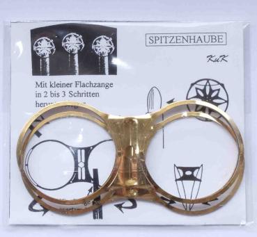 Set 4 "Spitzenhauben" aus Metall