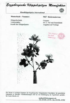 Klöppelbrief Nr. 9047 Blüte Biedermeierrose