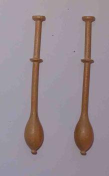 Paar Mechelner Klöppel ca 9,50 cm lang helles Holz