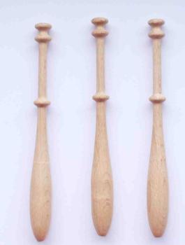Set 3 Bayeuxklöppel 13 cm helles Holz
