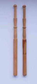 Paar Rollenklöppel  ca 14,5 cm hellbraunes Holz