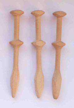 Set 3 handgeänderte Klöppel ca 9,8 cm lang