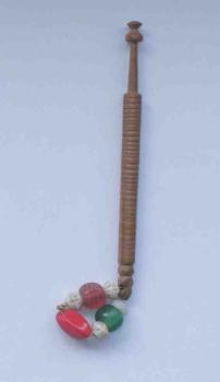 Midlandklöppel mit Perlenring ca 9 cm lang
