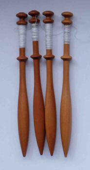 Set 4 Klöppel mit doppeltem Kopf ca 11,6 cm lang