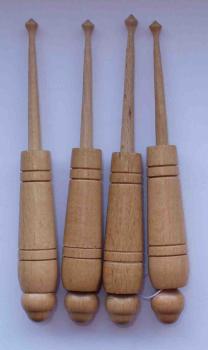 Set 4 Hülsenklöppel ca 13,5 cm lang