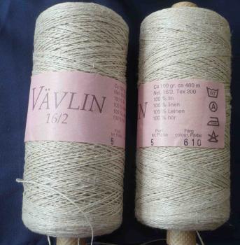 Vävlin 16/2 Farbe 610 je 100 Gramm ca 480 Meter Leinengarn