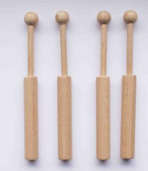 Set 4 Klöppel ca 12,5 cm lang