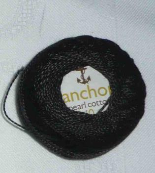 Anchor Perlgarn 10 Gramm schwarz