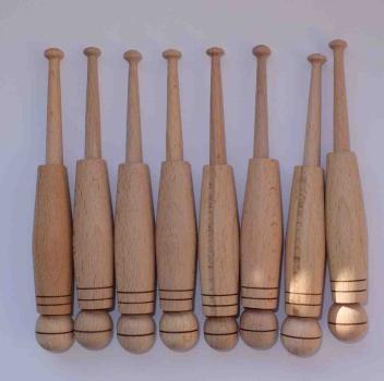 Set 8 Hülsenklöppel ca 13 cm lang