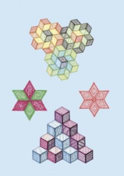 Baby-Block/Tumbling Block und Lone Star Twister von Petra Tschan