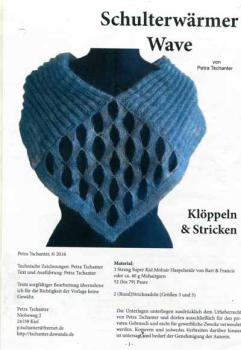 pattern Schulterwärmer Wave by Petra Tschanter