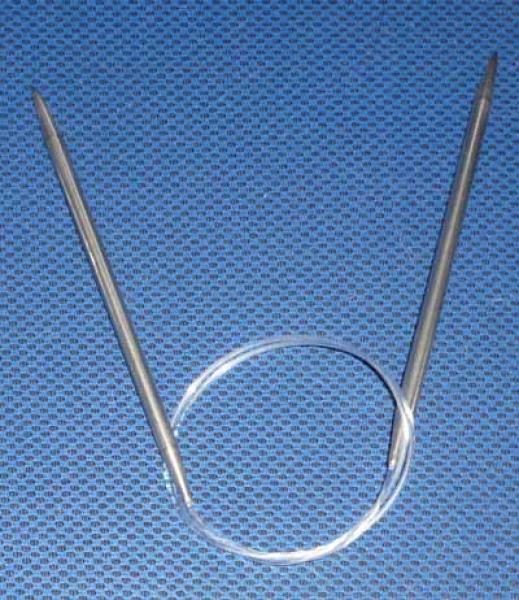 Stricknadel 5,5 mm x 80 cm  Metallspitzen
