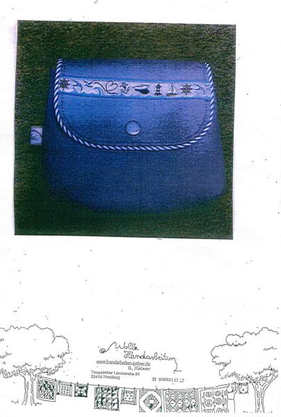 Schnittmuster für kleine Tasche aus Kunstleder