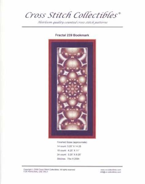 Fractal 239 Bookmark - Cross Stich Collectibles