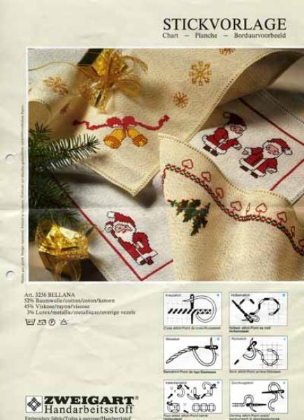 Rico "Mohnblumen" ü Stickvorlage "Weihnachtsmotive" + FHA Nr. 92
