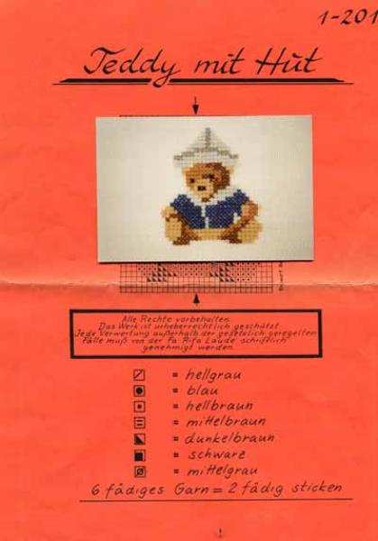 Teddy mit Hut von Rita Laude