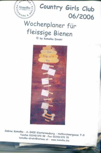 Wochenplaner für fleissige Bienen von Country Girls Club