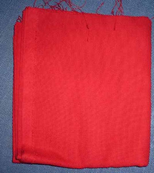 Stoff ca 48 x 170 cm 8 fädig Weihnachtsrot