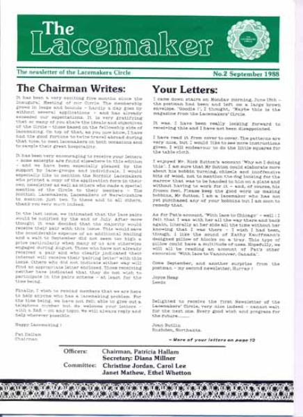 The Lacemaker (Circle) No 2 September 1988