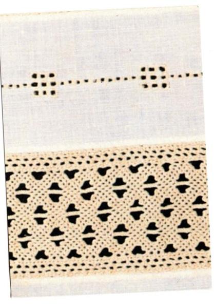 Klappkarte mit schwedischen (?) Klöppelmotiven
