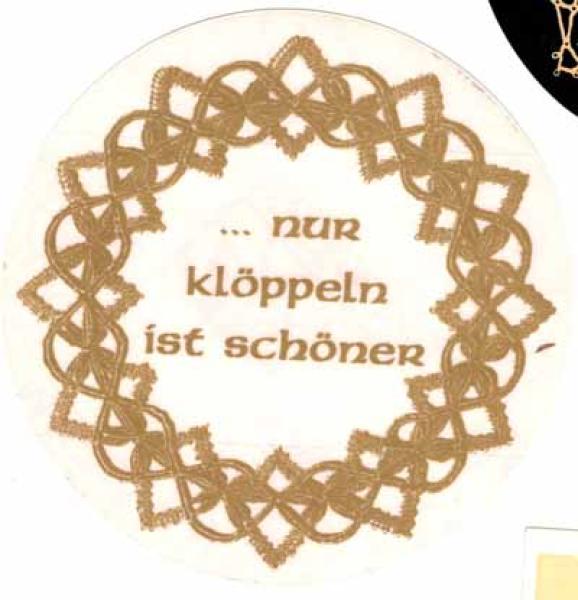 Aufkleber "… nur klöppeln ist schöner"