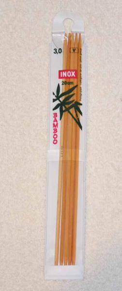 Nadelspiel Bambus 20 cm 1 x 2,5 mm + 1 x 3,0 mm