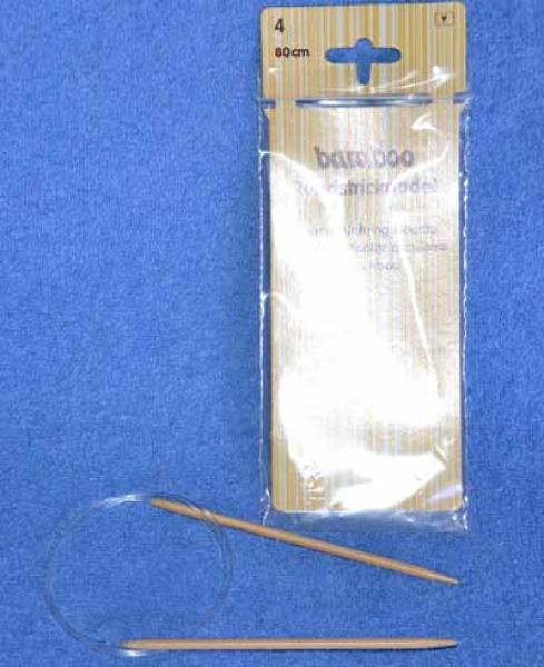 Rundstricknadel Bambus  80 cm 4,0 mm