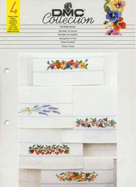 DMC Collection 4 Servietten mit Blumen