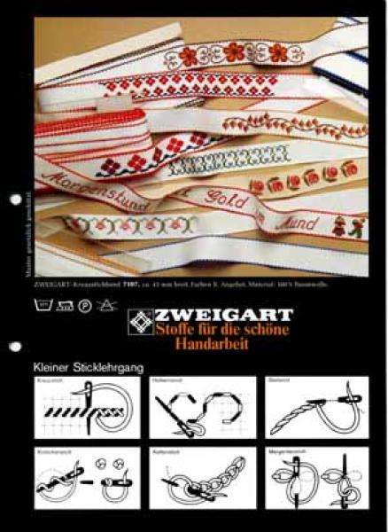 3 x Zweigart Stickanleitungen