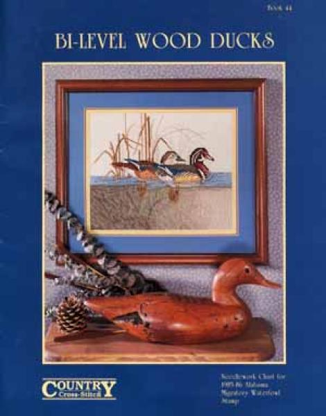 Bi-Level Wood Ducks Contry Cross-Stich