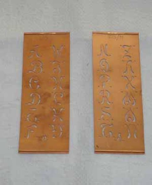 Copper stencils No. 875/11