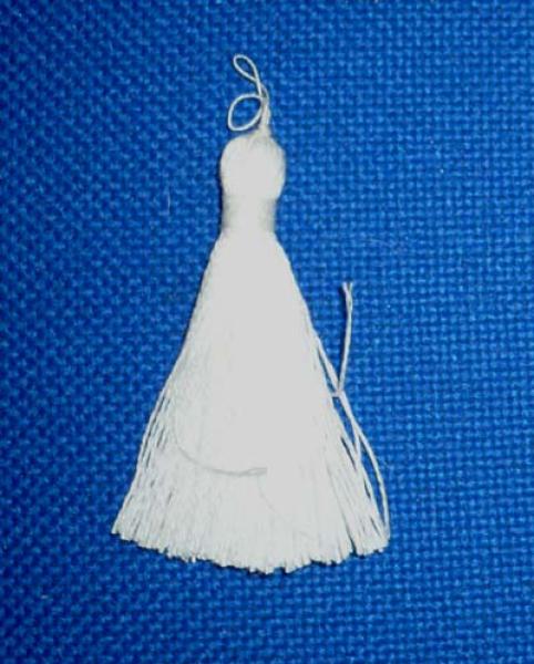 Quasten weiss 6,3 cm