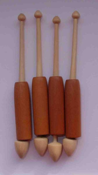 Langendorf Hülsenklöppel mit dunkler Hülse ca 11,5 cm lang