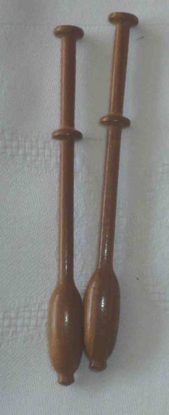 Paar Bincheklöppel ca 9,7 cm lang Palisander