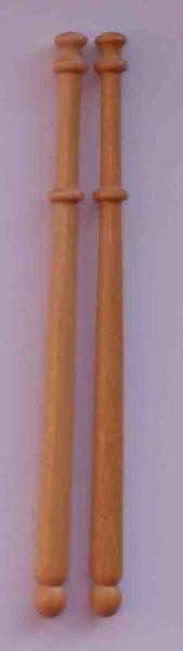 Paar zierliche Klöppel ca 10 cm doppelter Kopf