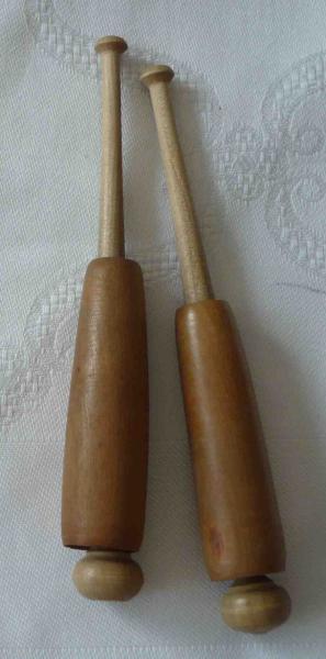 Paar Hülsenklöppel ca 11,6 cm lang