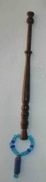 Englischer Klöppel mit Perlen ca 11 cm buntes Holz