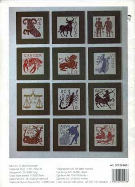 Motivsammlung Alphabete und Sternzeichen Coats Intermezzo