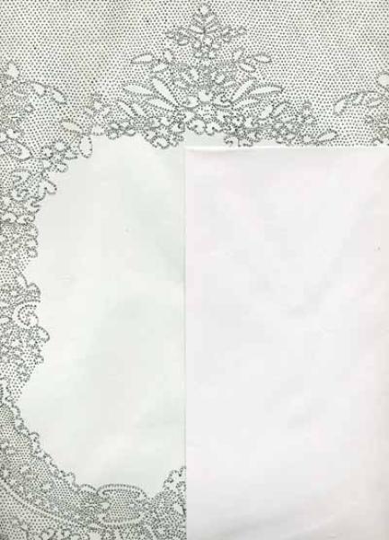Briefpapier mit Klöppelbriefmuster grau