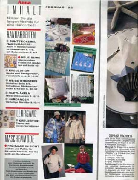 Anna 1995 Februar Lehrgang: Kreuzstich mit vielen Variationen