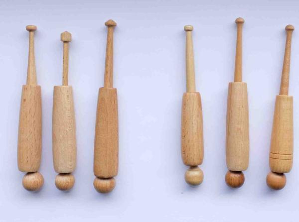 Set 6 Hülsenklöppel ca. 12 cm lang