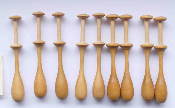Set 9 Klöppel ca 10 cm lang