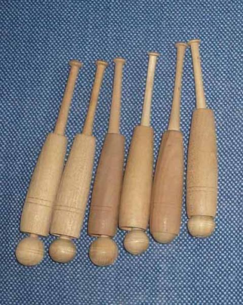 Set 6 ältere Hülsenklöppel ca 13,2 cm lang