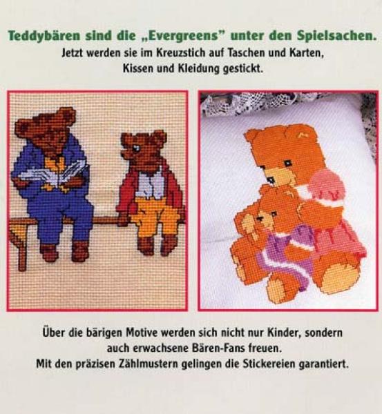 Teddybären Kreuzstickbären von Julie Hasler