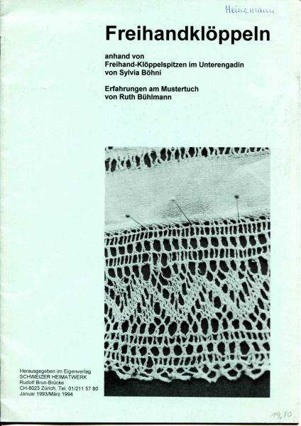 Freihandklöppeln im Unterengadin von Sylvia Böhni