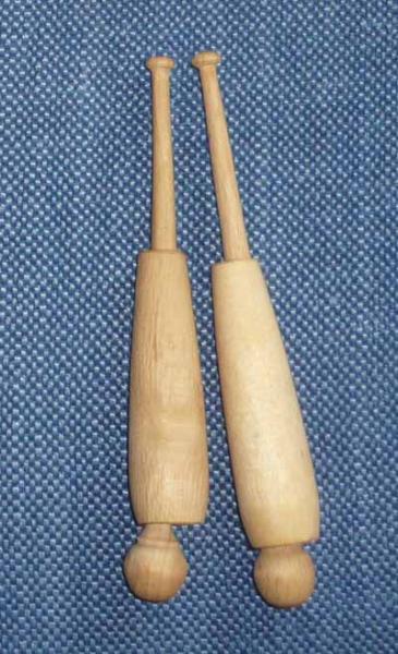 Paar Hülsenklöppel ca 13,5 cm