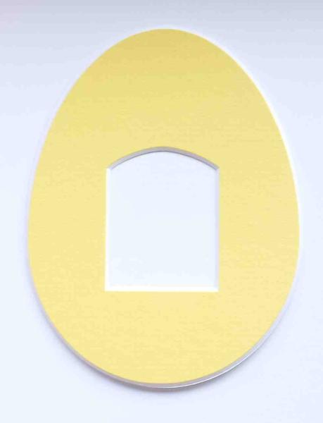 Ei - gelb -  Passepartout ca 10,2 x 13,3 cm