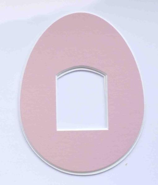 Ei - altrosa -  Passepartout ca 10,2 x 13,3 cm