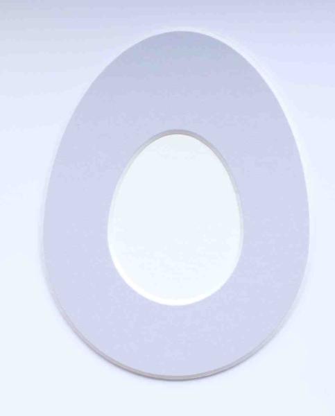 Ei - grau -  Passepartout  ca 10,2 x 13,3 cm