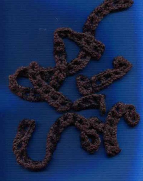 Häkelbänder Set in schwarz